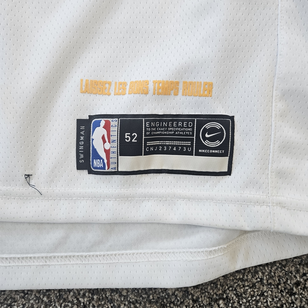 Nike White and Gold Basketball Jersey - Picture 2 of 3